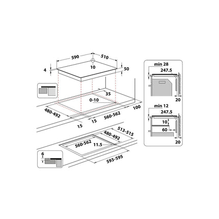 Plaque induction WHIRLPOOL WSQ4860NE