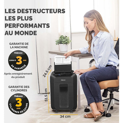Destructeur FELLOWES 90M Automax 90 Feuilles Coupe Mini