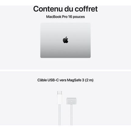 Ordinateur Apple MACBOOK Pro 16" Puce M5 Pro CPU 18 / GPU 20 coeurs Mémoire RAM 24Go Stockage 1To SSD XDR