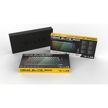 Clavier gamer sans fil THE G-LAB Keyz Elite 300 RGB Triple Mode Gris