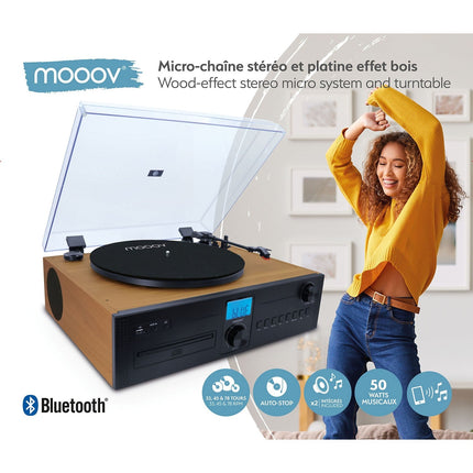 Chaîne HiFi MOOOV Platine Vinyle / CD / Radio