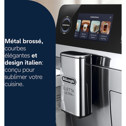 Expresso Broyeur DELONGHI Eletta Ultra ECAM470.85.MB Technologie Silent