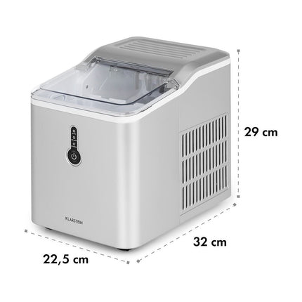 Machine à glaçons KLARSTEIN Chillout - 12 kg/24h - Argent