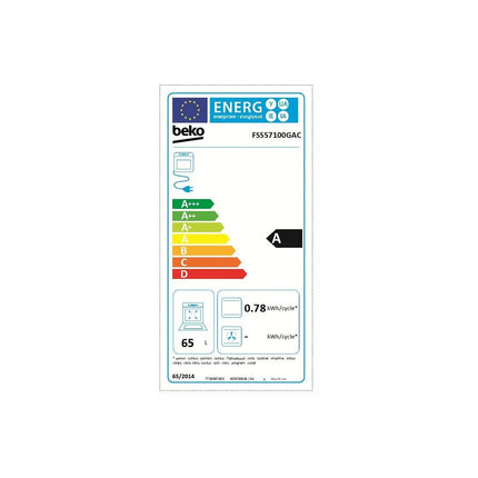 Cuisinière vitrocéramique BEKO FSS57100GAC 50cm Catalyse