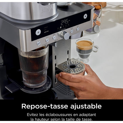 Cafetière filtre et capsules NINJA avec mousseur intégré CFN803EU