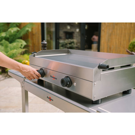 Plancha électrique KRAMPOUZ Saveur inox 2 brûleurs à poser, 64x34 cm