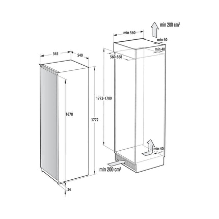 Réfrigérateur 1 porte encastrable GORENJE RI517E41WF