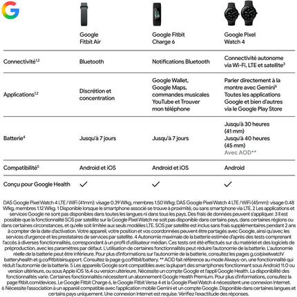 Tracker d'activité GOOGLE FITBIT Air Volcanique