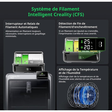 Imprimante 3D CREALITY K2 Pro Combo Imprimante 3D,Multicol.,CFS