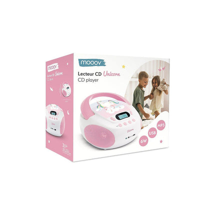 Lecteur CD MOOOV Lecteur CD MP3 Unicorn enfant avec port