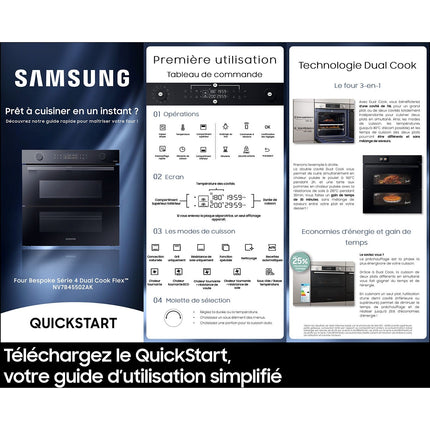 Four encastrable SAMSUNG NV7B45502AK DualCookFlex