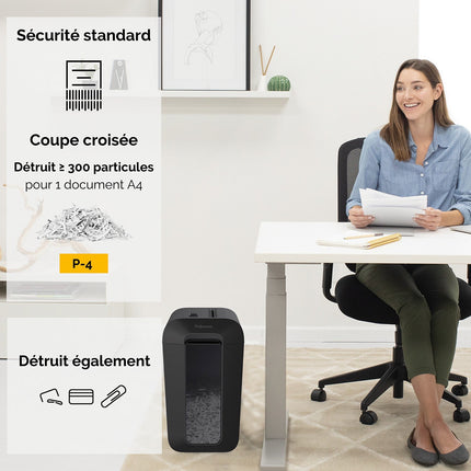 Destructeur FELLOWES MICROSHRED LX65 NOIR