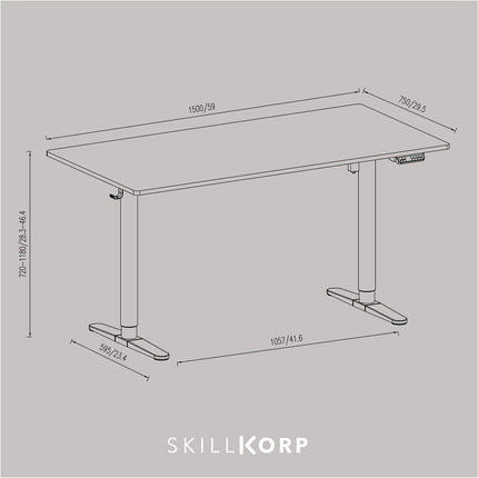 Bureau gamer SKILLKORP D15M motorisé ergonomique Progress