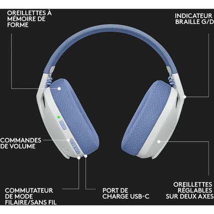 Casque gamer LOGITECH G435 Lightspeed Bluetooth