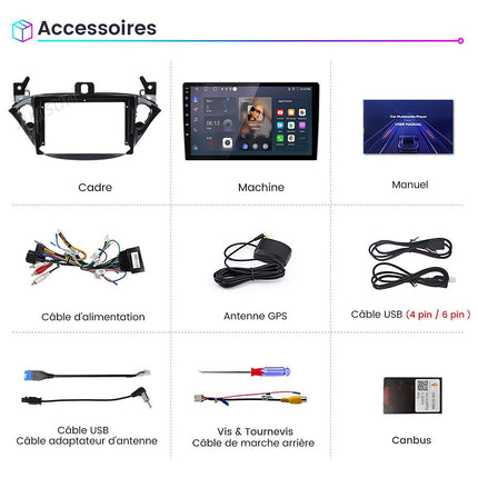 Autoradio connecté JUNSUN pour Opel Corsa E 2015-19 64G Carplay