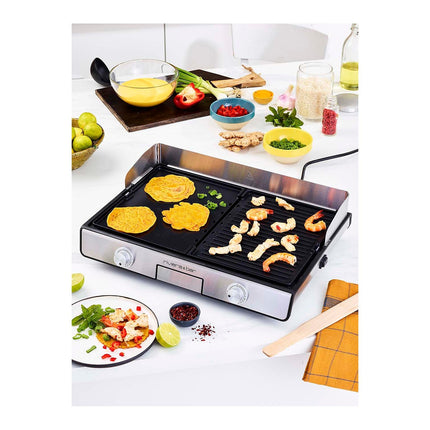 Plancha électrique RIVIERA ET BAR QPL530 réversible à poser, 45.5x28.5 cm