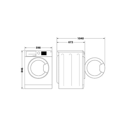 Sèche linge pompe à chaleur HOTPOINT CHD94MWBSFRX