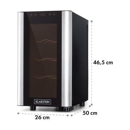 Cave à vin de service KLARSTEIN Reserva 8 Slim Uno - Inox Reconditionné