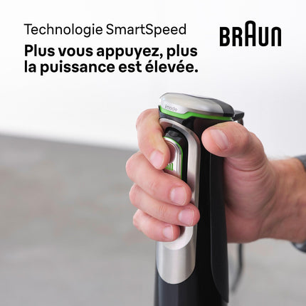 Mixeur BRAUN MQ9187XLI MultiQuick 9 noir et gris 8 accessoires