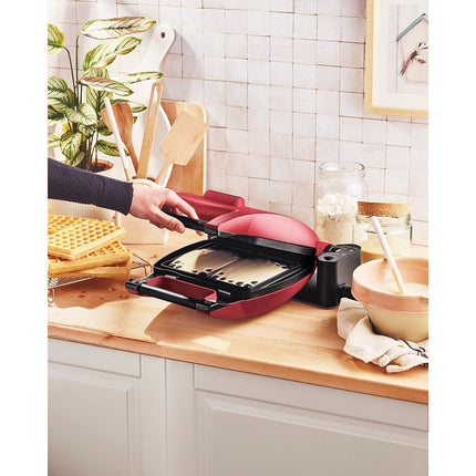 Croque, gaufrier, gaufrette LAGRANGE Premium Gaufres Rouge Mat - Spatule