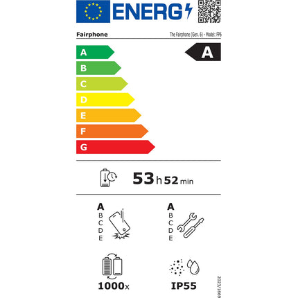 Smartphone FAIRPHONE Durable Génération 6 - 256Go 5G
