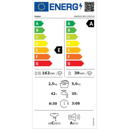 Lave linge séchant hublot HAIER HWD50-BP12307U-S