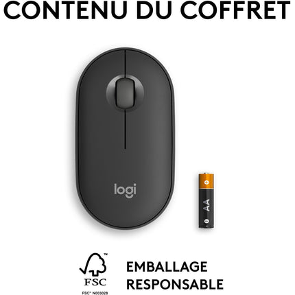 Souris sans fil LOGITECH Pebble 2 M350s Graphite