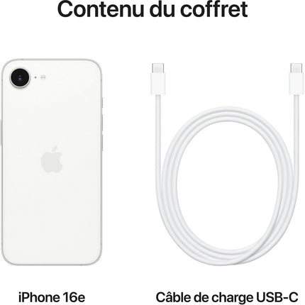 Smartphone APPLE iPhone 16e Blanc 128Go Reconditionné