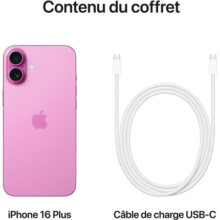 Smartphone APPLE iPhone 16 Plus Rose 256Go Reconditionné
