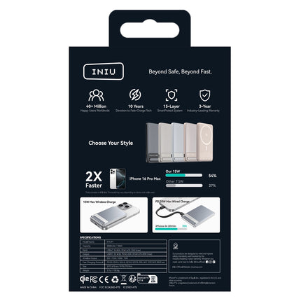 Batterie externe INIU 5000 mAh MagPro slim