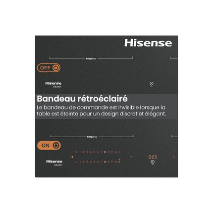 Plaque induction aspirante HISENSE HEH8443BSRWF InfiniteMattGlass