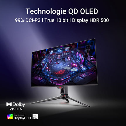 Ecran PC Gamer ASUS PG32UCDM3 32" 4K 240Hz QD-OLED HDR True Black 500 HDMI 2.1 USB-C 90W AMD FreeSync & G-Sync