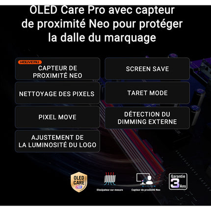 Ecran PC Gamer ASUS ROG XG27AQWMG 27" QHD 280Hz OLED HDR True Black 500 HDMI 2.1