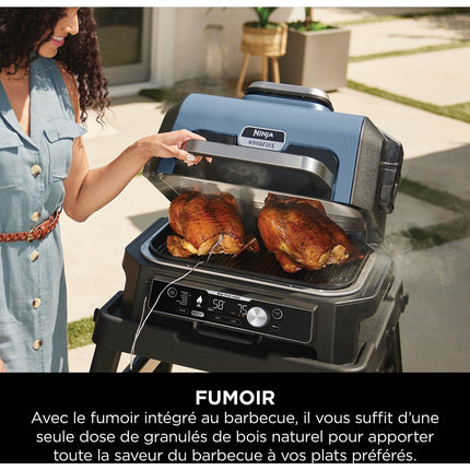 Barbecue électrique NINJA OG901EU Woodfire pro connect à poser, 44.5x26.5 cm