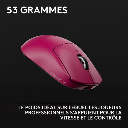 Souris Gamer Sans Fil LOGITECH Pro X superlight 2 compact Magenta