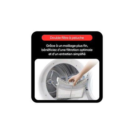 Sèche linge pompe à chaleur LG RH0X76WH