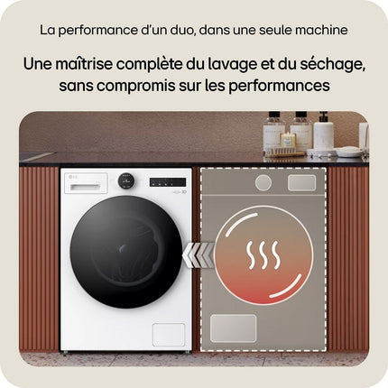 Lave linge séchant hublot LG F164HP2WST