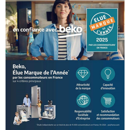 Lave linge compact BEKO BM3WFU47411B Energy Spin