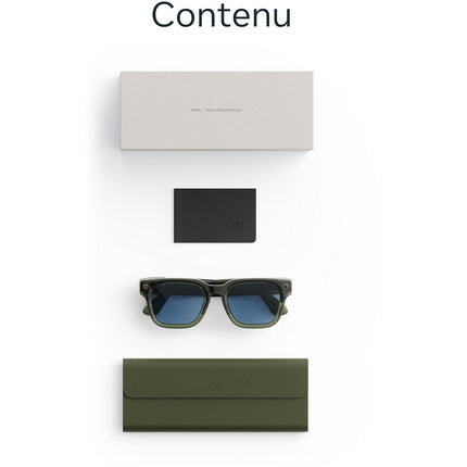 Lunettes connectées META Fury Vert foncé verres bleu clair
