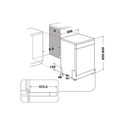 Lave vaisselle 60 cm WHIRLPOOL WH3FC14BN71W