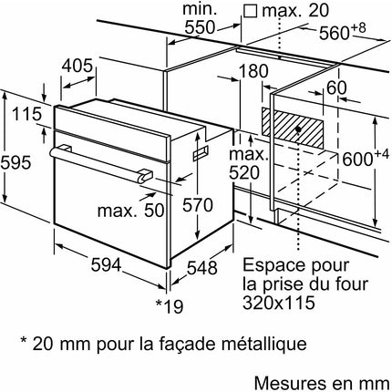 Four encastrable BOSCH HBF153ES1 Serenity Serie 2