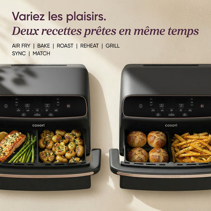 Friteuse sans huile COSORI Dual Blaze Twinfry Compact 8.6-L KAAPAFC
