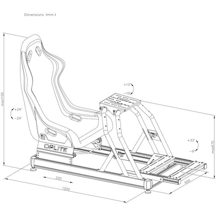 Siège de simulation OPLITE R8 FURY Blanc