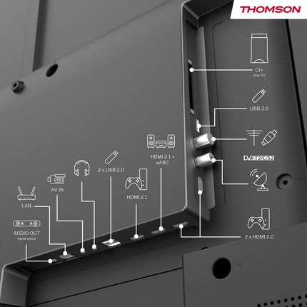 TV QLED THOMSON 43QG7C14 Google TV-43 pouces (109cm)