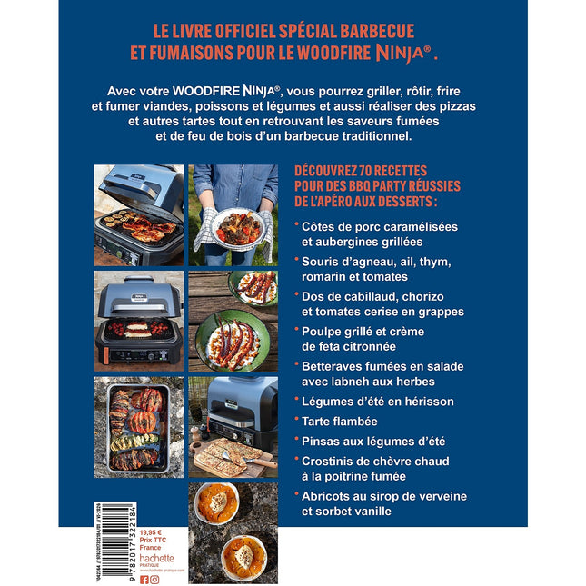 Livre de cuisine HACHETTE Barbecue & Fumaisons au Woodfire Ninja