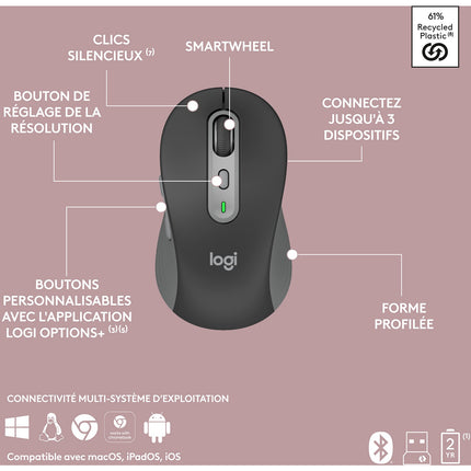 Clavier + Souris LOGITECH MK950 Signature Slim Bluetooth