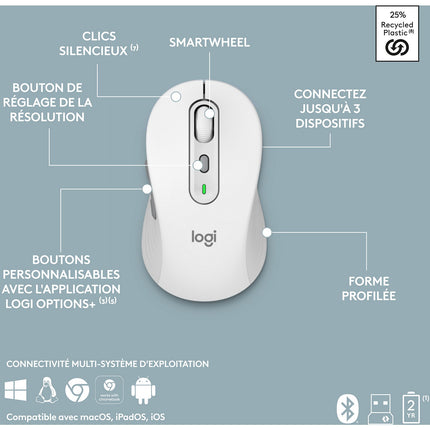 Clavier + Souris LOGITECH MK950 Signature Slim Bluetooth