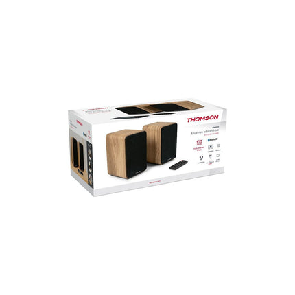Enceinte bibliothèque THOMSON 100W Musicaux - Marron