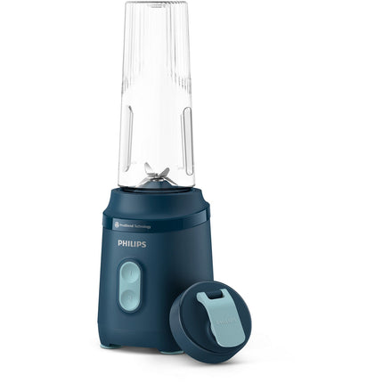 Blender PHILIPS HR2672/02 Blender mixeur bleu Série 3000, x2 gourdes Blend & Go 0.6L, 350W