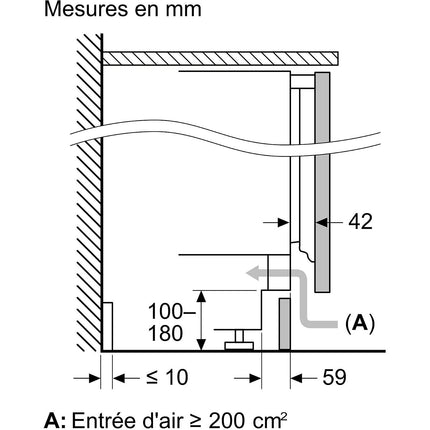 Congélateur top encastrable SIEMENS GU21NADE0 intégrable 82cm pantographes